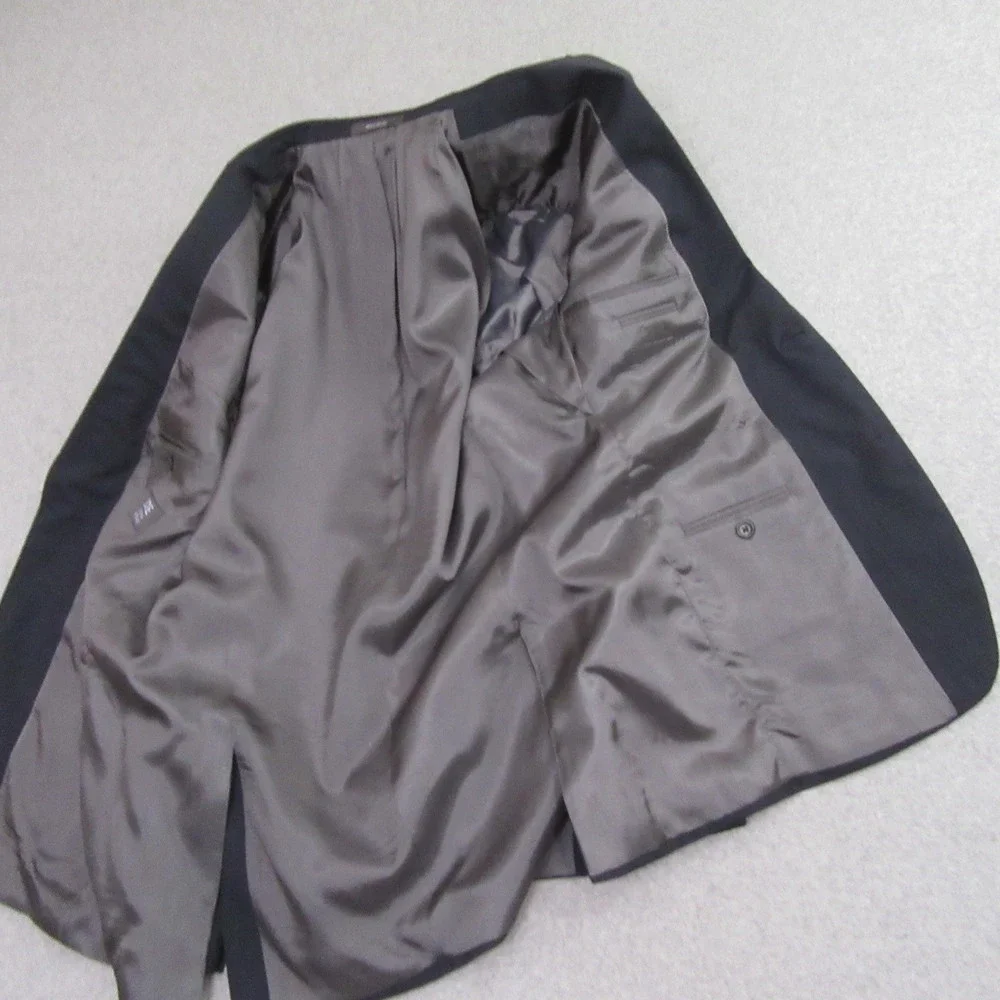Joe Joseph Abboud Sport Coat Mens‎ 40L Navy Blue Wool Two Button Blazer